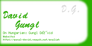 david gungl business card